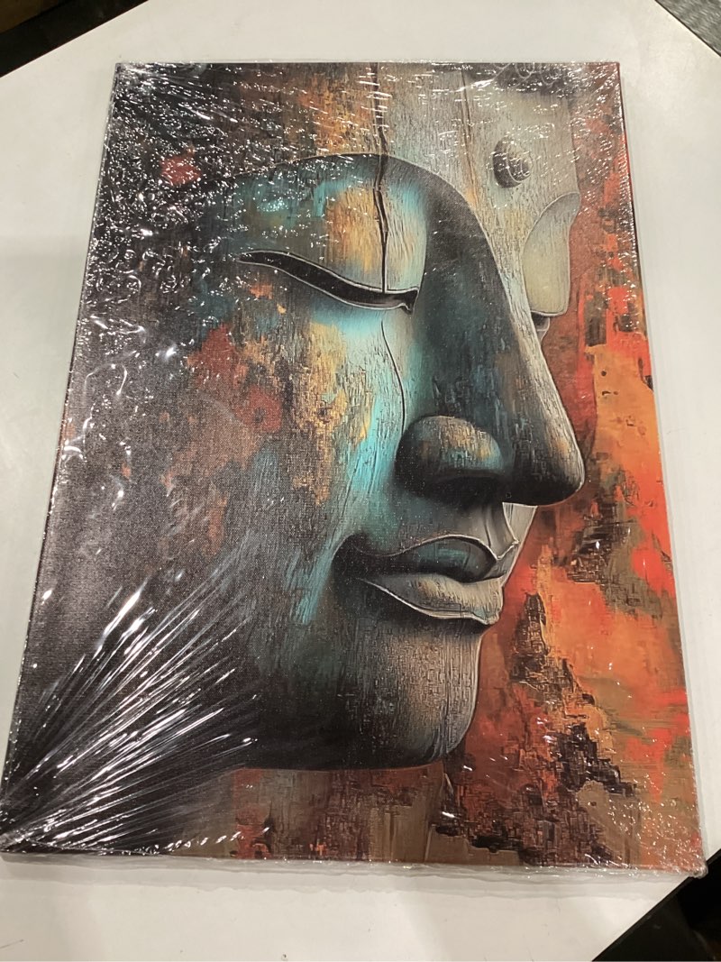 Condition photo showing New/Like New for TIEHAOMAI Vintage Buddha Canvas Wall Art Statue Posters Zen Religious Picture Buddhist Spiritual Artwork for Living Room Decor?Zen-2,16x24inch (40x60cm) Zen-2 16x24inch (40x60cm)