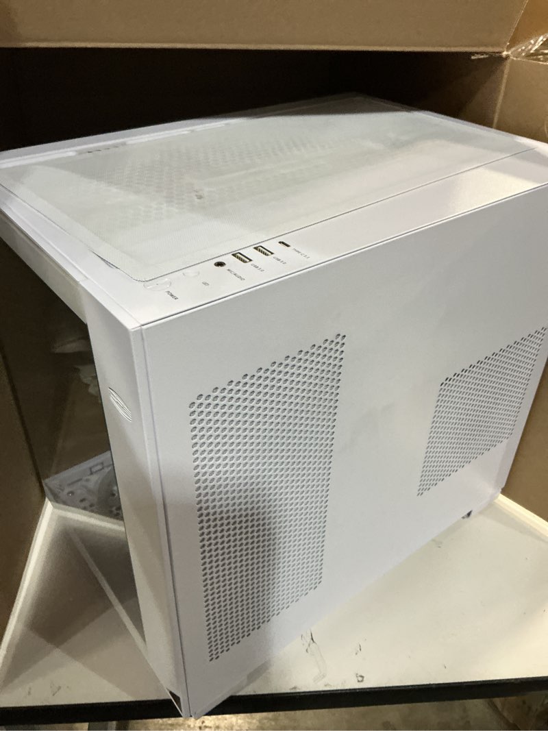 Condition photo showing Good Condition for Mars Gaming MC-CURV Gaming Case ATX, Triple Curved Continuous Tempered Glass Front and Side, Dual Chamber System, Compact PC Mid Tower Case, Large Interior, USB-C, White MCCURVW
