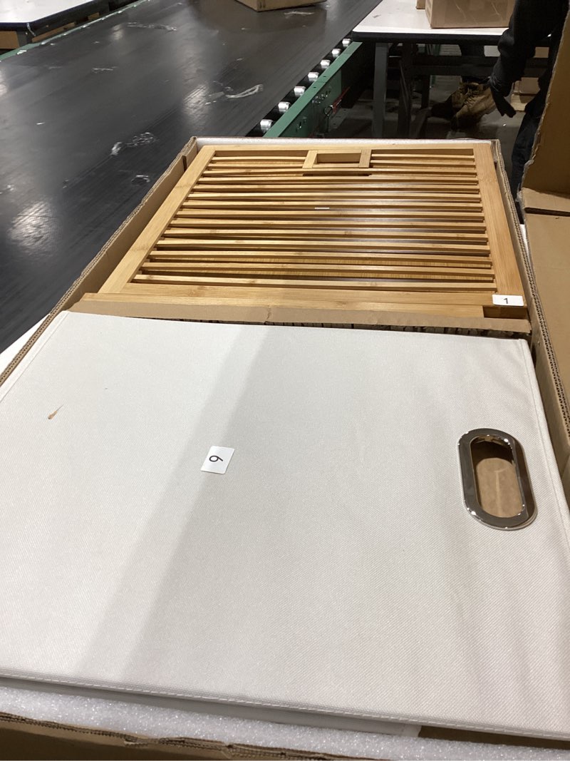 Condition photo showing Good Condition for Laundry Hamper with 2-Tier Shelves & Tilt Out Basket, Laundry Baskets Organizer Hampers Bathroom Storage Shelf for Laundry Room, Bathroom, Nursery, Bedroom, Guest Room, Closet (2 Tier - Large) 2T-Large