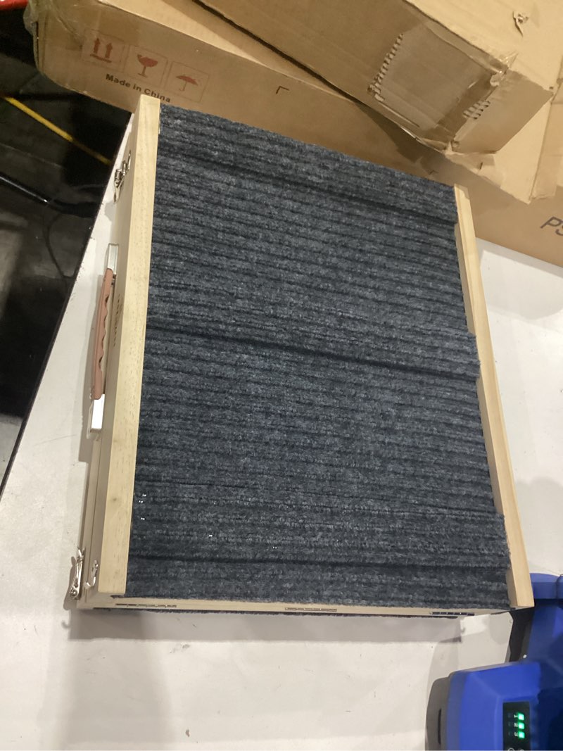 Condition photo showing Good Condition for okydoky small dog ramp, portable folding pet stair ramp, 32\" long wooden pet ramp with non-slip carpet surface, adjustable 4 levels height, foldable dog car ramp for sofa, couch, car (wood) no.lgpt11