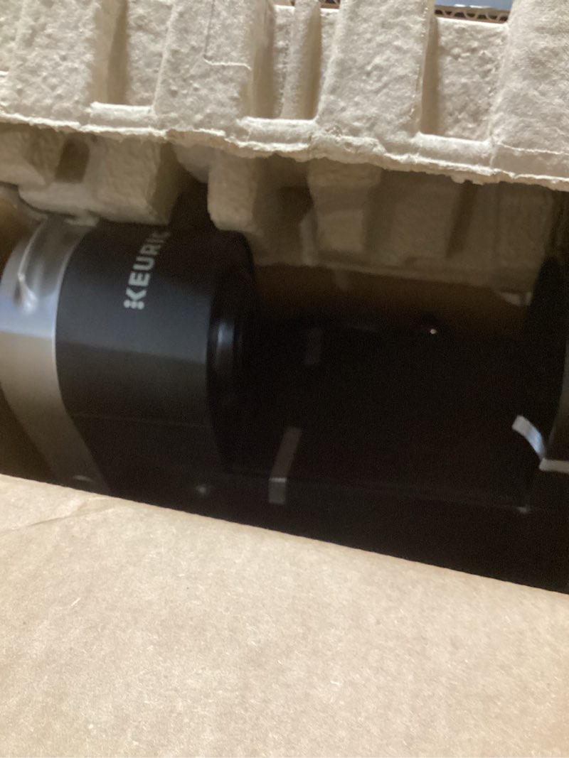Condition photo showing As Is for keurig k-supreme single serve k-cup pod coffee maker, multistream technology, 4 brew sizes, 66oz dual-position removable reservoir, black black coffee maker
