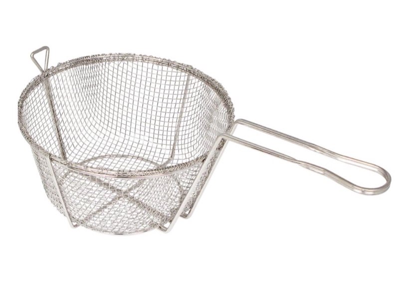 winco fbr-9 steel round wire fry basket, 9-inch