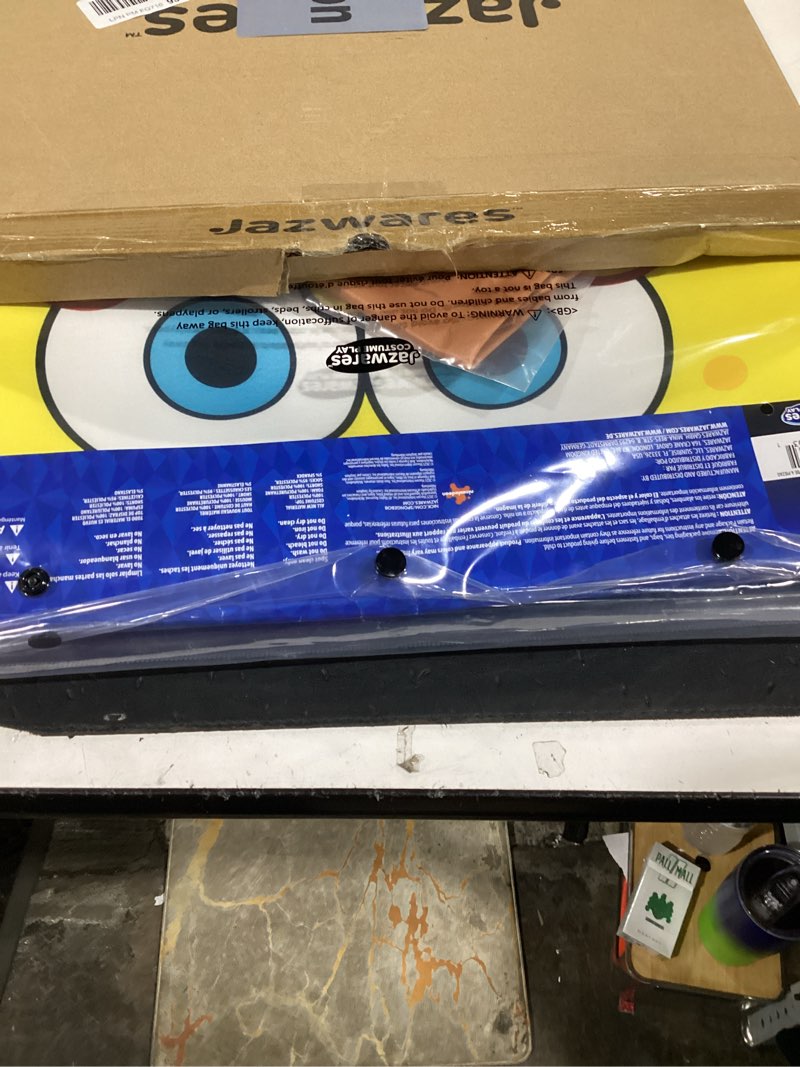 Condition photo showing New/Like New for spongebob squarepants official youth deluxe halloween costume - premium quality square pullover with shorts and socks m (8-10)