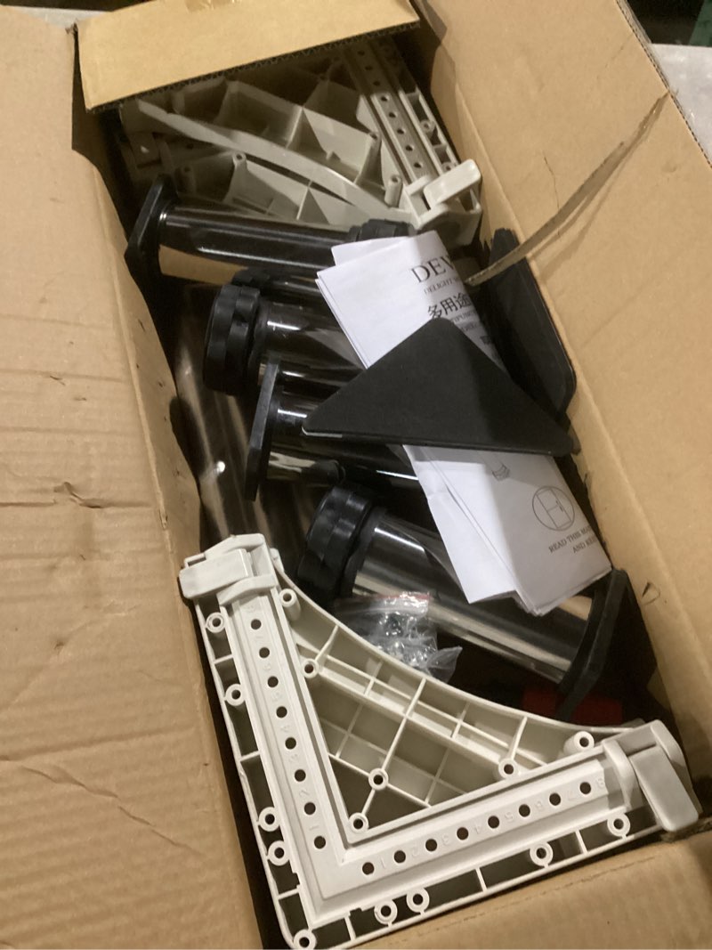 Condition photo showing Good Condition for SEISSO Mini Fridge Stand Adjust Height 7"-8.2"-Large Adjustable Washing Machine Stand with 4 Adjutable Feet, Load Capacity 770LB. Refrigerator Stand, Washer and Dryer Pedestals Stand for Home Appliance Width 23"-32" Round Tube With 4 Feet