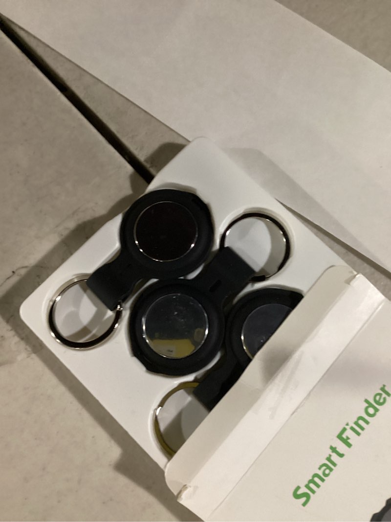 Condition photo showing Good Condition for 4 Pack Tracker Tags [Apple MFi Certified] Bluetooth Air Tracker Pair with Apple Find My (iOS Only) Smart Tracking Tags Keys Finder Item Locator Worldwide Tracker for Pets Backpack Wallet Dogs Luggage