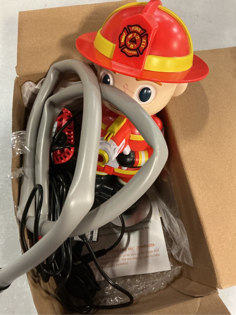 Condition photo showing Good Condition for yunaking firefighter water table pump, 12v safe water table accessory toys | plug-in adjustable water flow pump, magnetic, no-drill setup long cord, kids water table add-on toys for toddlers 1-3 4-8 adjustable water flow set
