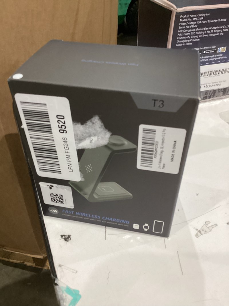 Condition photo showing New/Like New for 3 in 1 Wireless Charging Station, 2026 Upgraded Fast Desk Charger Station for iPhone 17 16 15 14 13 12 Pro Max Plus, Charger Stand for Apple Watch 11 10 9 8 7 6 5 4 3 2 Ultra SE, Airpods 4 3 2 Pro A-White