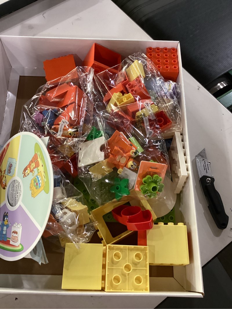 Condition photo showing As Is for lego duplo bluey: bluey’s family house with memory game - toddler toy for kids ages 3+ - memory game playset includes bluey figure - preschool toy gift idea for 3 year old girls and boys - 10459