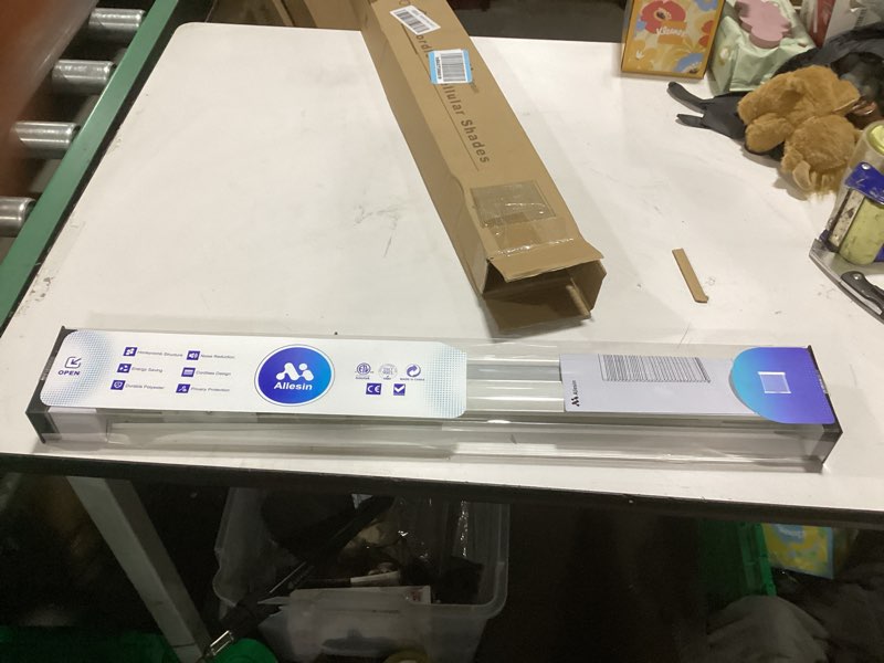 Condition photo showing Good Condition for allesin cordless blackout cellular shades, honeycomb blinds for windows, thermal insulated & noise dampening, room darkening window coverings for bedroom & nursery, gray, 24" w x 36" h gray-100% blackout 24"w x 36"h