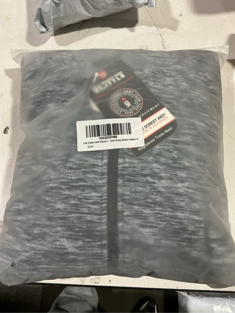 Condition photo showing New/Like New for Little Donkey Andy Women's Reversible Long Fleece Jacket Full Zip Polar Fleece Hoodie Lightweight Soft Warm Winter Coat X-Large Dark Grey Heather/Granite Gray
