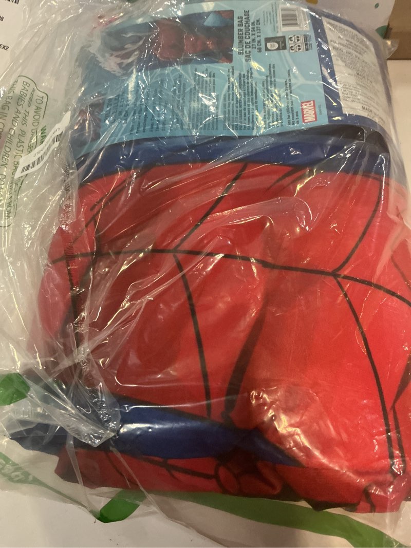Condition photo showing New/Like New for jay franco marvel spiderman 3 piece sleepover set - cozy & warm kids slumber bag with pillow & eye mask (official marvel product) multi - spiderman