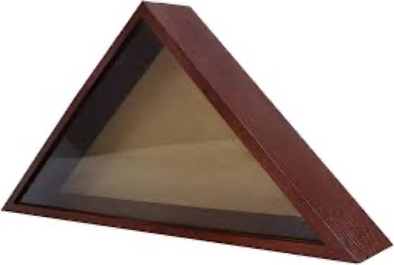 Glass Front Flag Display Case for Burial Flag - Wall Mounted 9.5 X 5 Feet Flag Box for American Vete