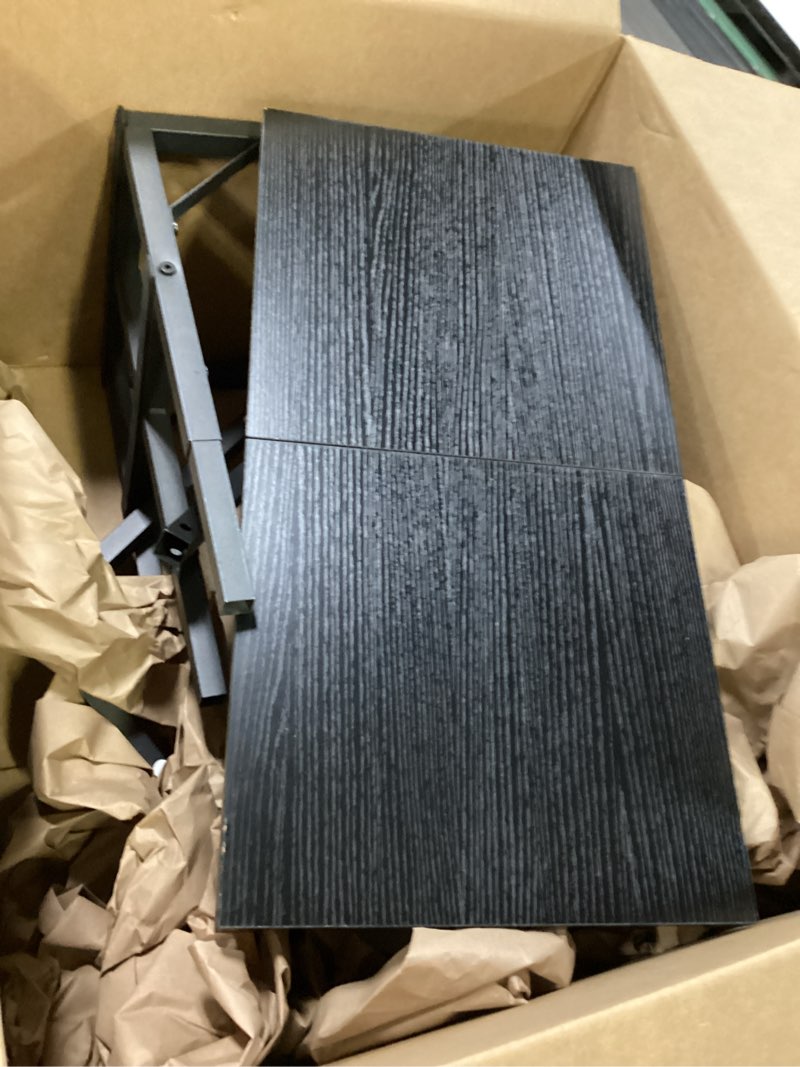 Condition photo showing As Is for pj wood 24 inch single a frame classic and modern comfortable wooden bar stool saddle seat with built in bars as footrests, black