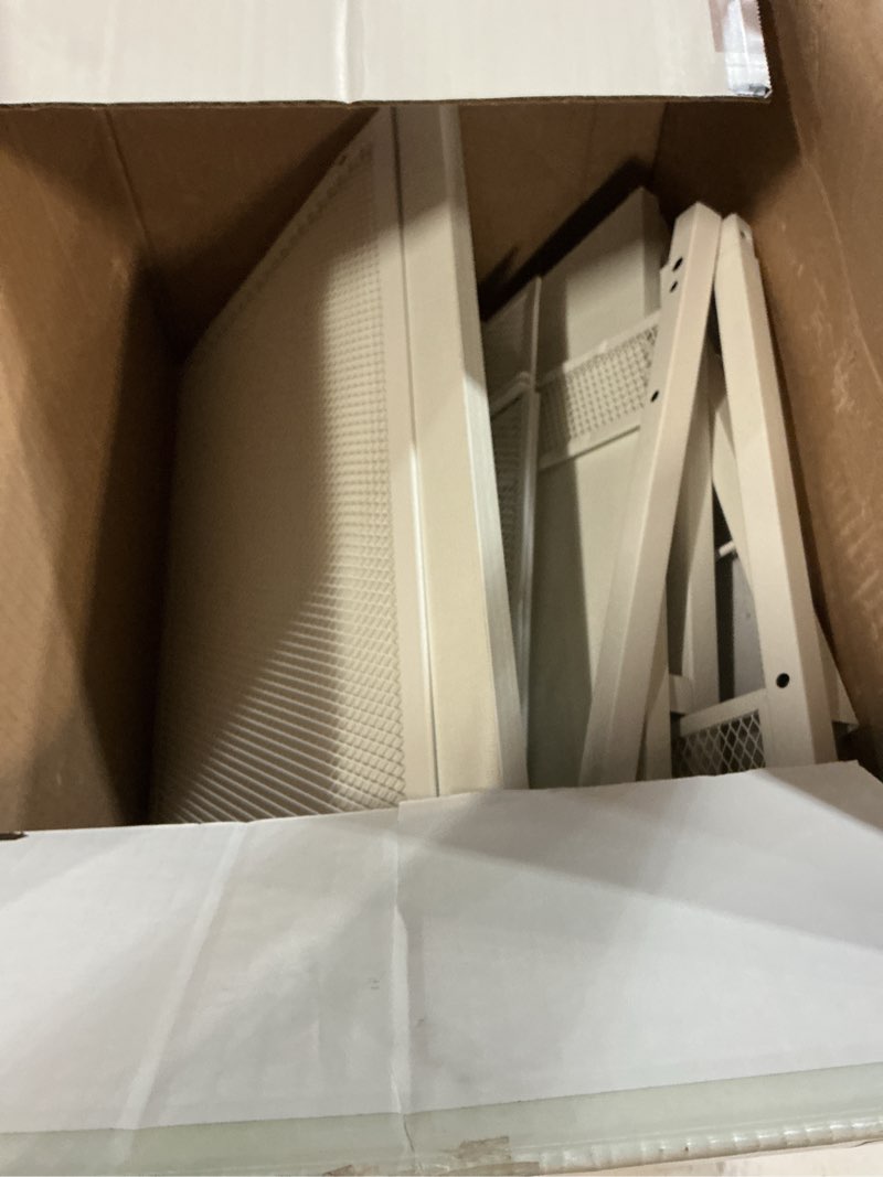 Condition photo showing As Is for 3 Tier Rolling Cart - Metal Utility Cart with Storage Drawer and Wheels, Versatile Art & Craft Organizer for Home, Office, or Studio - Ideal for Storing Brushes, Paints, and Supplies?White?