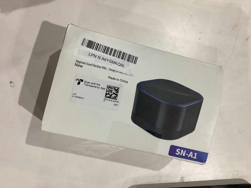 Condition photo showing Good Condition for Magicteam White Noise Machine with 20 Non Looping Natural Soothing Sounds Memory Function 32 Levels of Volume Powered by AC or USB and Sleep Sound Timer Therapy for Baby Kids Adults Black