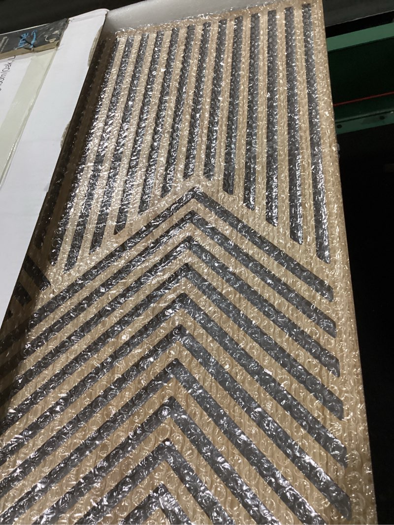 Condition photo showing Good Condition for SnugLife 2 Pcs Wood Mountain Wall Art - Modern Wooden Panel Mountain Wall Decor, Decorative Forest Nature Abstract Line Minimalist Wall Art for Living Room Bedroom Farmhouse - Large 23.5”x23.5” Large Oak