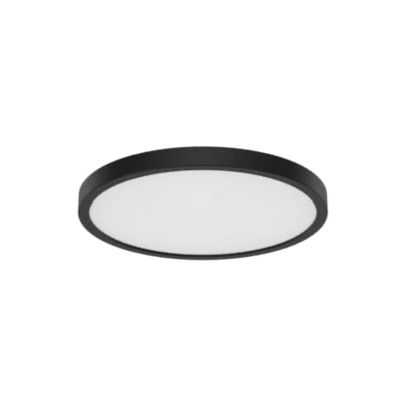 project source 10.8-in black indoor 1 -light led tunable white flush mount light with
