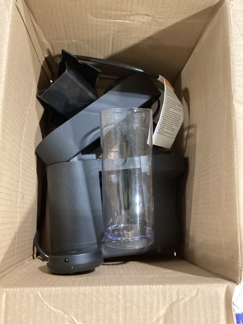 Condition photo showing As Is for Nespresso Vertuo Pop+ Coffee and Espresso Maker by De'Longhi, Black Matte with Dark Chrome Machine Only Black Matte Chrome