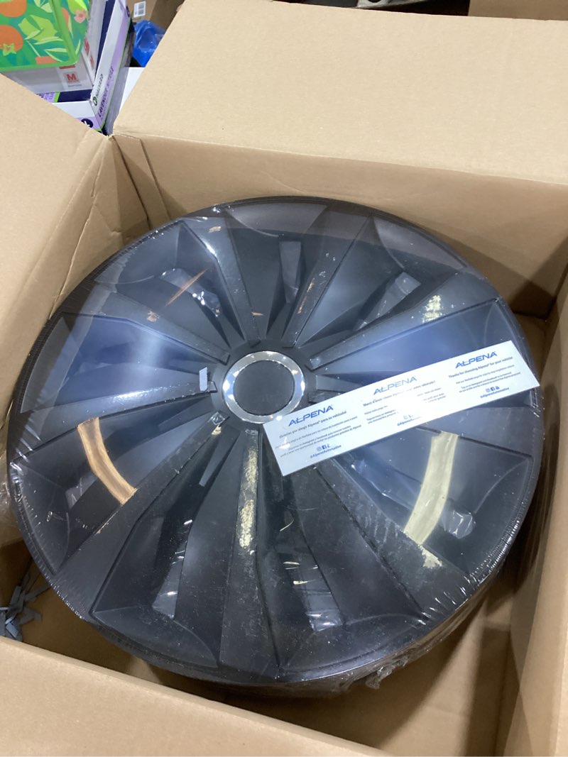 Condition photo showing Good Condition for Hubcap Wheel Cover Replacement R16 Hub Caps Universal-Fit Steel Wheel Rim Cover ABS Material Exterior Accessories for Car Truck SUV -Set of 4?16-inch?Black? XF-Black 16-inch