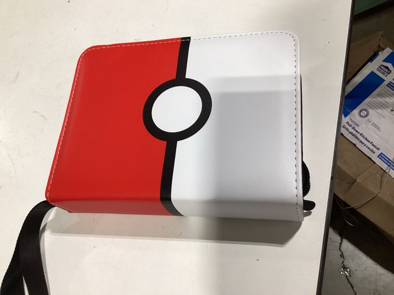 Condition photo showing Good Condition for card binder 4 pocket, trading card holder fits 400 cards with 50 removable sleeves, portable collection card ablum, game card case book with zipper for gift, red large red