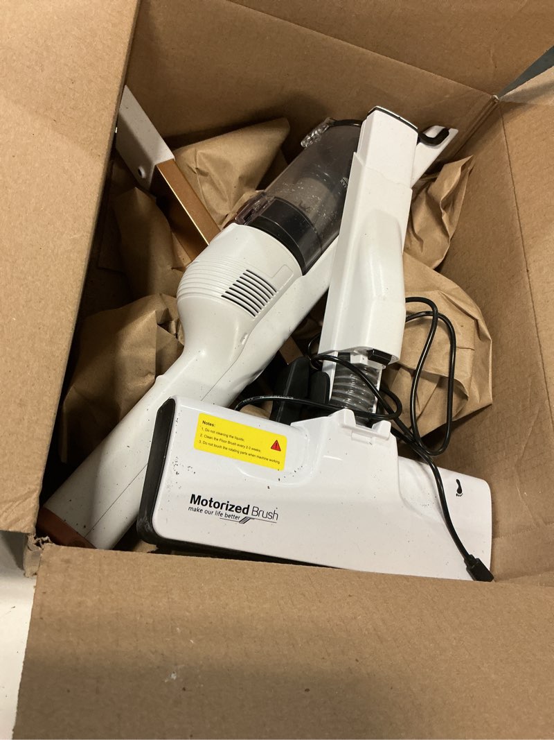 Condition photo showing As Is for cordless vacuum cleaner, 2.64 lbs small lightweight stick vacuum cordless rechargeable with usb charging port, slim vacuum cleaner for home, hardwood floor, office, rv, car and dorm cleaning
