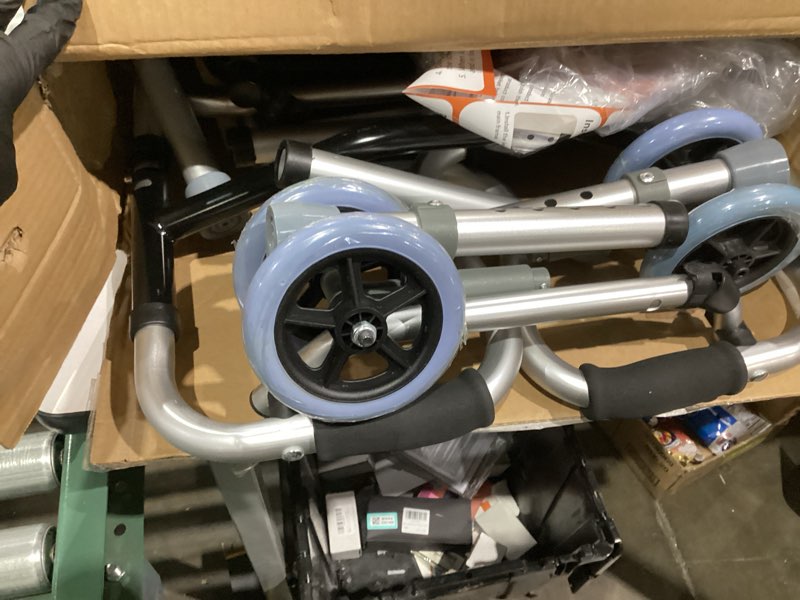 Condition photo showing Good Condition for Folding Walkers with Wheels and Seat 390LB,Auto Brake Double Front 5" Wheel Walker,Lightweight Standard Walkers for Seniors,Aluminum Rolling Walker for Adults,Height Adjustable Walking Mobility Aid