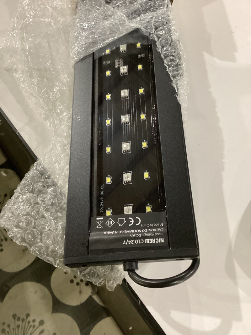 Condition photo showing As Is for nicrew c10 24/7 led aquarium light for plants, 36-48 inches, full spectrum fish tank light with timer, brightness adjustable 36 - 48 in