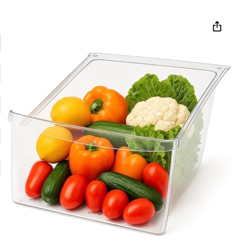 Smart Choice 240364503 Crisper Drawer Bin for Refrigerator Freezer - Clear, Frigidaire Drawer Replacement for 240364502 240364505 240364507 240364508, Fits Select Frigidaire & Kenmore Models