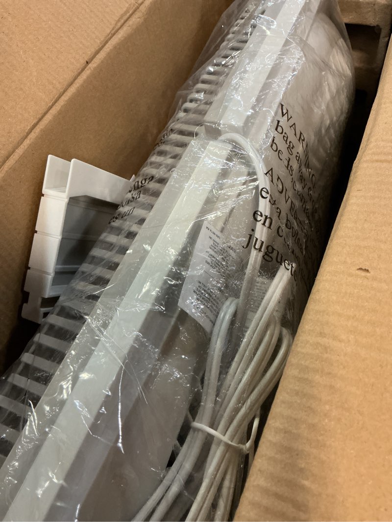 Condition photo showing Good Condition for bionaire window fan with reversible airflow blades – 3-speed settings, programmable thermostat, led display, remote control, fits 24–36" windows, no assembly required white 2 blades electronic control with lcd screen window fan