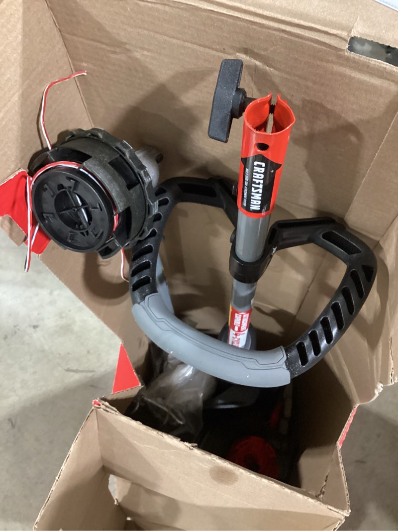Condition photo showing As Is for craftsman ws2200 25-cc 2-cycle 17-in straight shaft attachment capable gas string trimmer