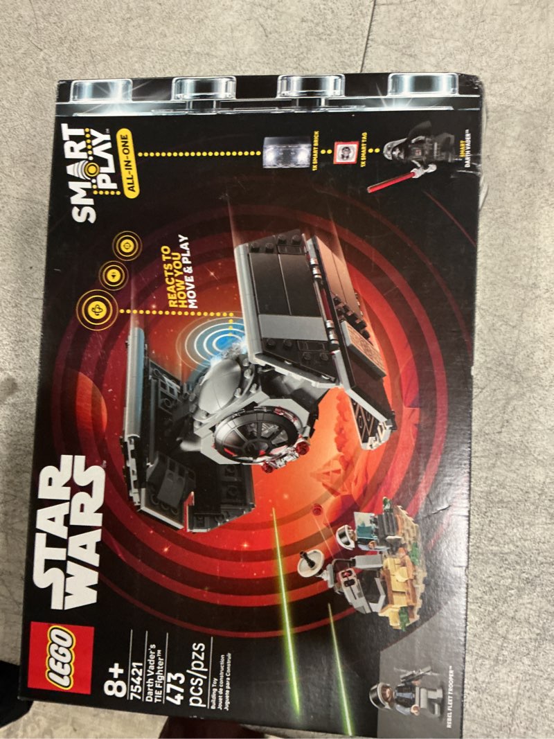 Condition photo showing New/Like New for lego star wars smart play: darth vader’s tie fighter interactive building toy - all-in-one set - reacts to how you move and play with a smart brick - gift for boys, girls and kids ages 8+ - 75421