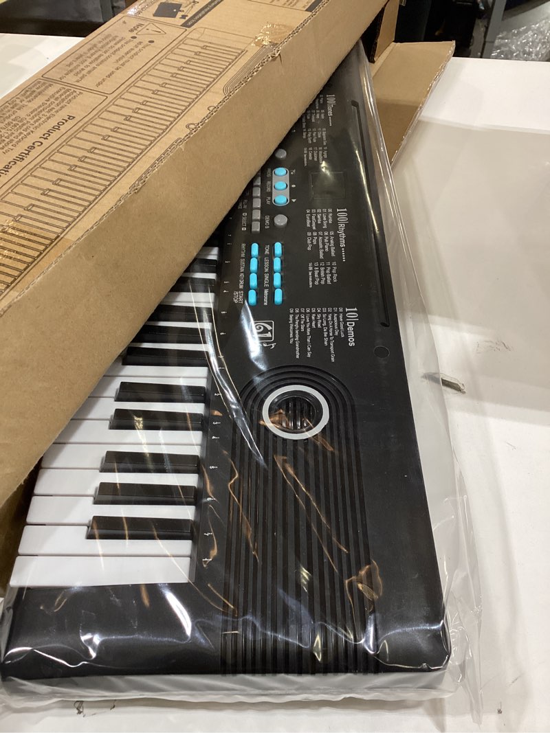 Condition photo showing Good Condition for 61 Key Keyboard Piano, Electric Piano Keyboard with Built-in Dual Speakers, External Microphone & Power Adapter - Portable Electronic Digital Piano for Beginners & Christmas Gift