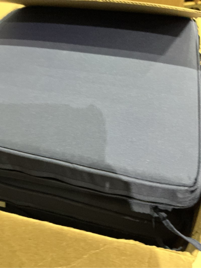 Condition photo showing Good Condition for ipynbap outdoor cushions, outdoor chair cushions, 24 x 24 x 4 inches, outdoor furniture cushions with removable cover, waterproof and fade resistant, cushions