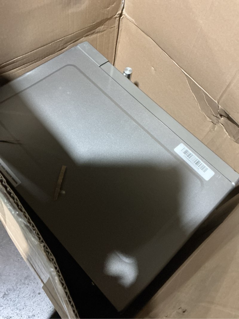 Condition photo showing As Is for breville bmo650sil compact wave soft close countertop microwave oven, silver