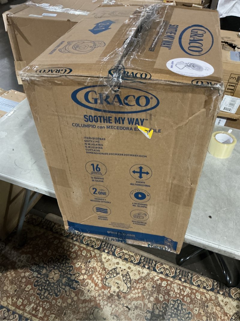 Condition photo showing Good Condition for graco soothe my way with removable rocker, madden - versatile baby swing & portable rocker