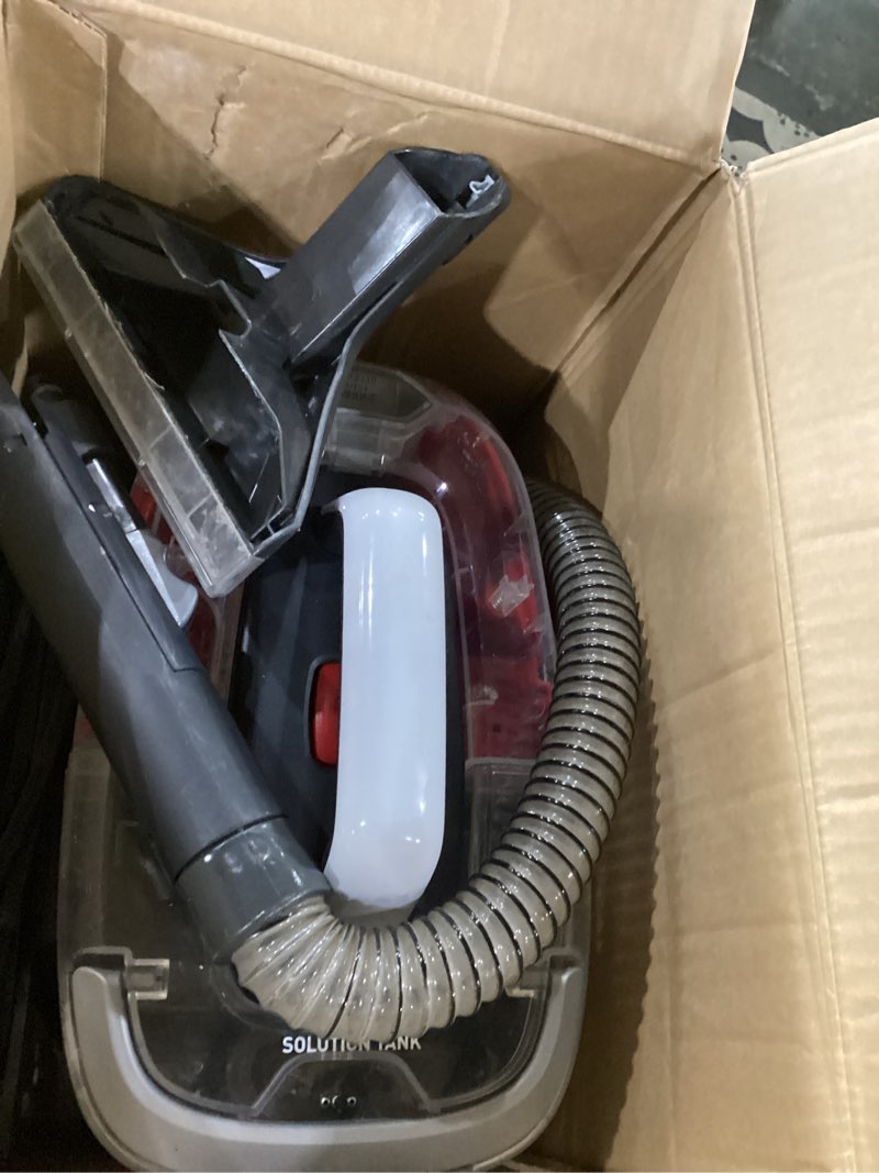 Condition photo showing As Is for Not Tested ****Hoover CleanSlate Plus Portable Carpet + Upholstery Spot Cleaner Machine, Powerful Suction with Versatile Tools, Pet Stain Remover, Car and Auto Detailer, Pair with Hoover Carpet Cleaner Solution