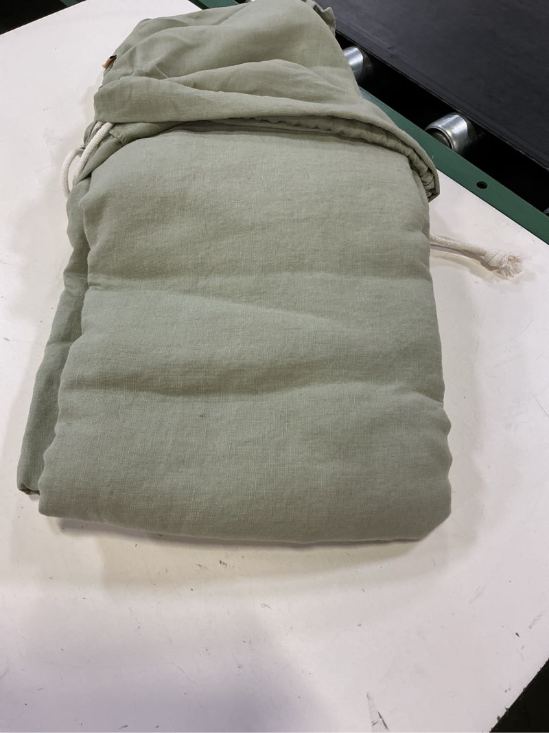 Condition photo showing Good Condition for european linen duvet cover, twin, willowleaf