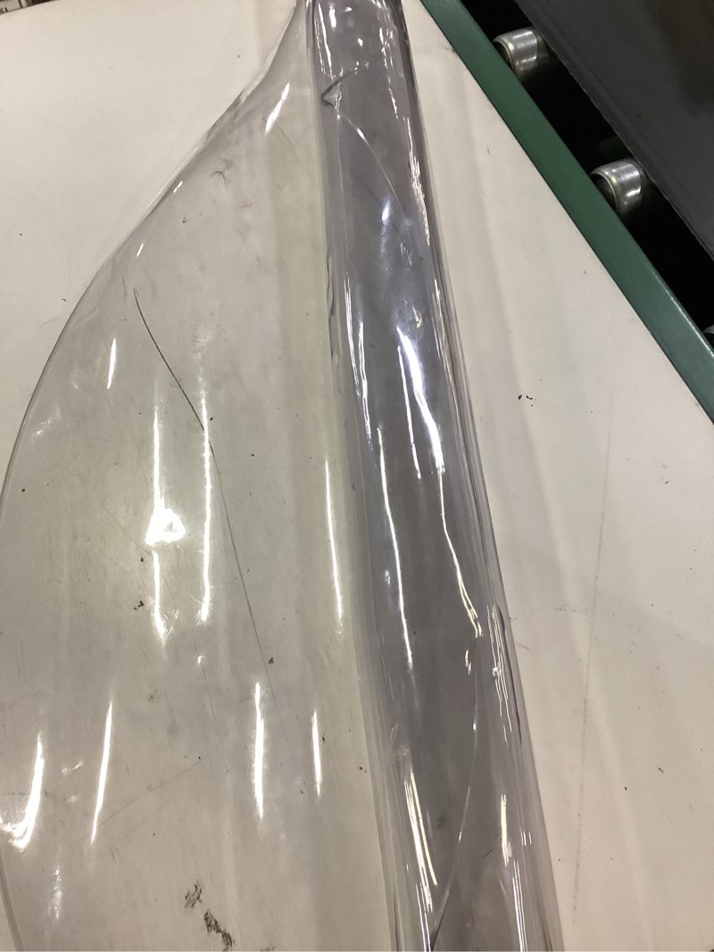 Condition photo showing As Is for deep dream 2.0mm thick 36 inches clear round table cover, tablecloth protector for dining room & office round clear 2mm 36" (round)
