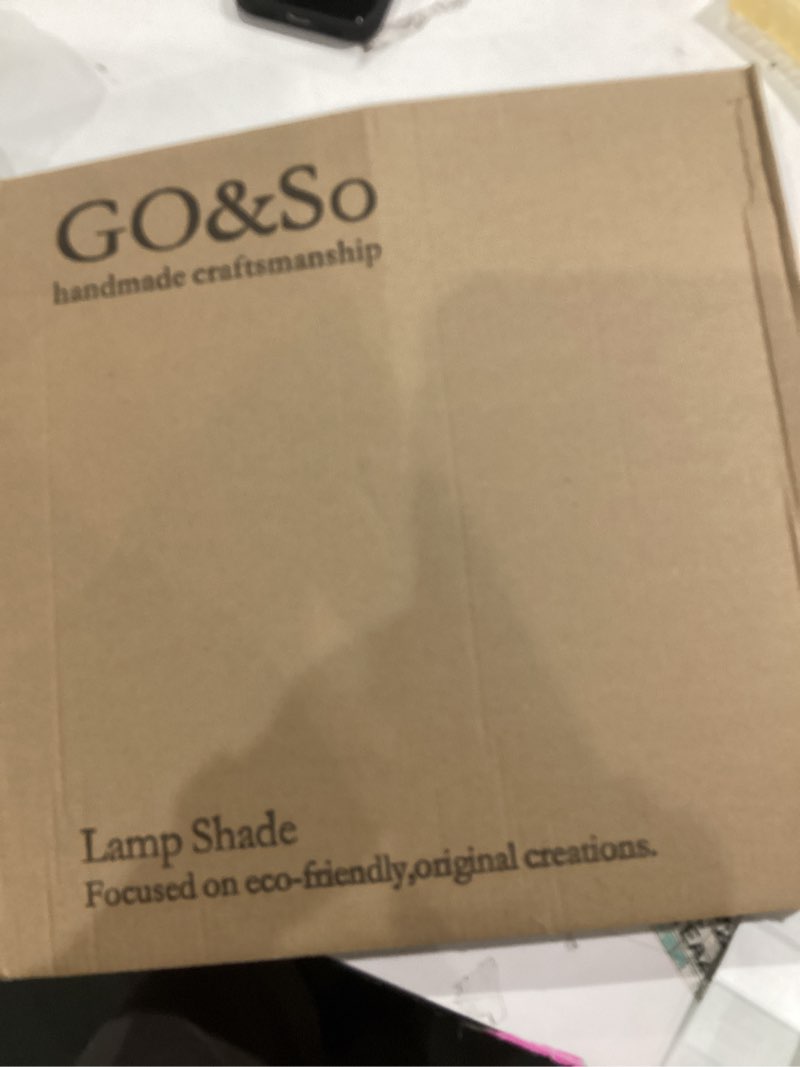 Condition photo showing Good Condition for White Bell Lamp Shades Medium lamp shade for Table Lamp 6"Top x 13"Bottom x 9.8"High(Spider)Traditional Lampshades for Table & Bedside Lamp -Replacement Lampshade,Assembly Required -Handmade By GO&SO 6" x 13" x 9.8"-1 PC White