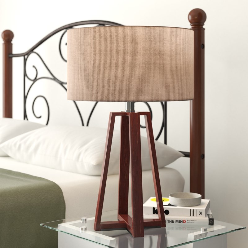 Stela 24" Walnut Tripod Table Lamp