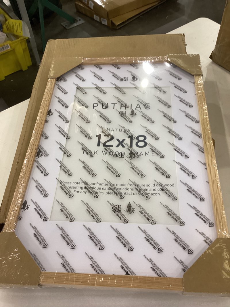 12x18 Oak Wood Picture Frame - Minimalist 12x18 Poster Frame, 12"x18" Picture Frame Wood, Natural So
