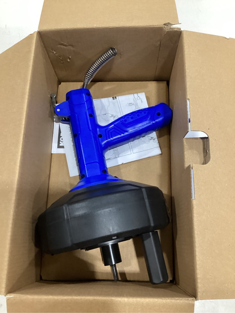 Condition photo showing As Is for kobalt 1/4-in x 25-ft high carbon wire hand auger for drain