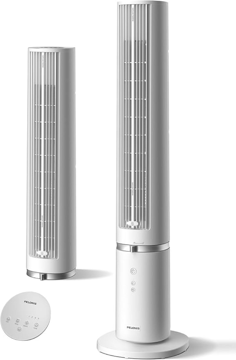 PELONIS 40-Inch Tower Fan for Bedroom, Fan That Blows Cold Air, Oscillating Fan with Innovative Washable Design, 2000 CFM, 28ft/s Airflow, 4 Speeds + 2 Modes, 90° Oscillation, 23dB Quiet