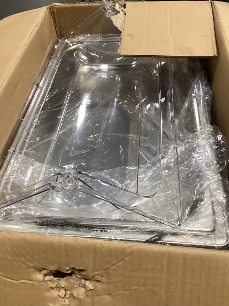 Condition photo showing As Is for Electric Chafing Dish Set with Temperature Control Buffet Set 9QT Stainless Steel Food Servers and Warmers with Transparent Lid for Catering, Wedding and Parties