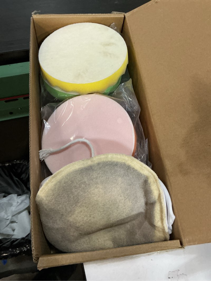 Condition photo showing As Is for AVID POWER Car Buffer Polisher, 1200W 7 Inch/6 Inch Rotary Buffer Waxer, 6 Variable Speed 1600-3500 RPM, Detachable Handle & Side Handle for Car Detailing, Boat Sanding, Polishing and Waxing