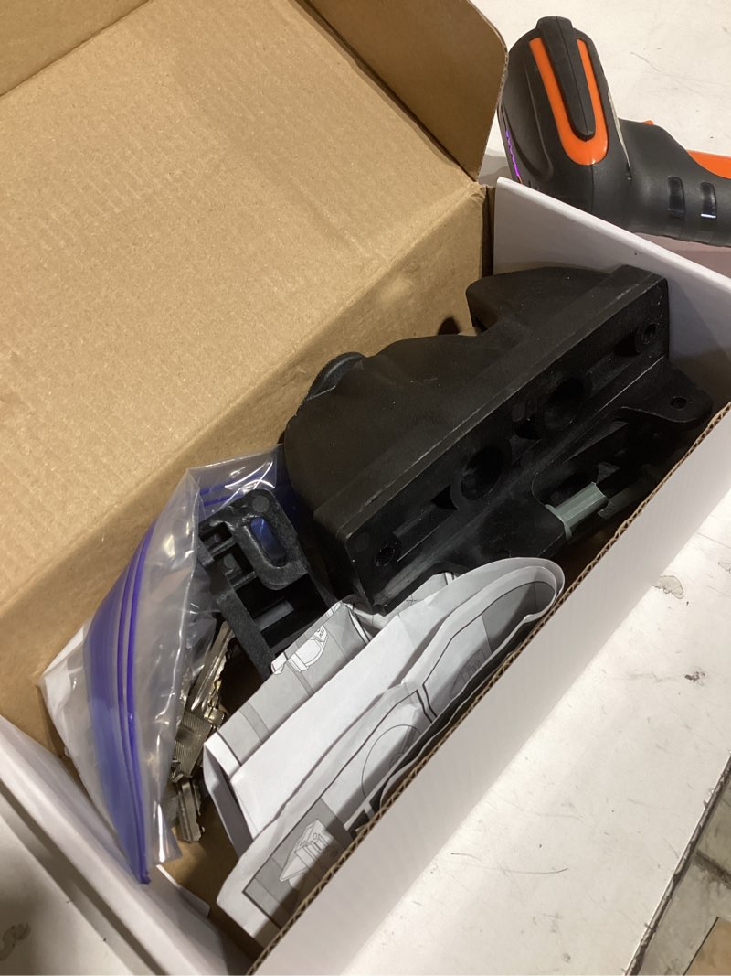 Condition photo showing Good Condition for Key Lockable 2 Way Gate Latch,Key Operates on Both Sides of Gate,2 Sided Gate Fence Lock for Outdoor Gates,Locking Gate Door Lock Fence Latch Gate Hardware for Metal,Wood,Vinyl Fence,Black Finish