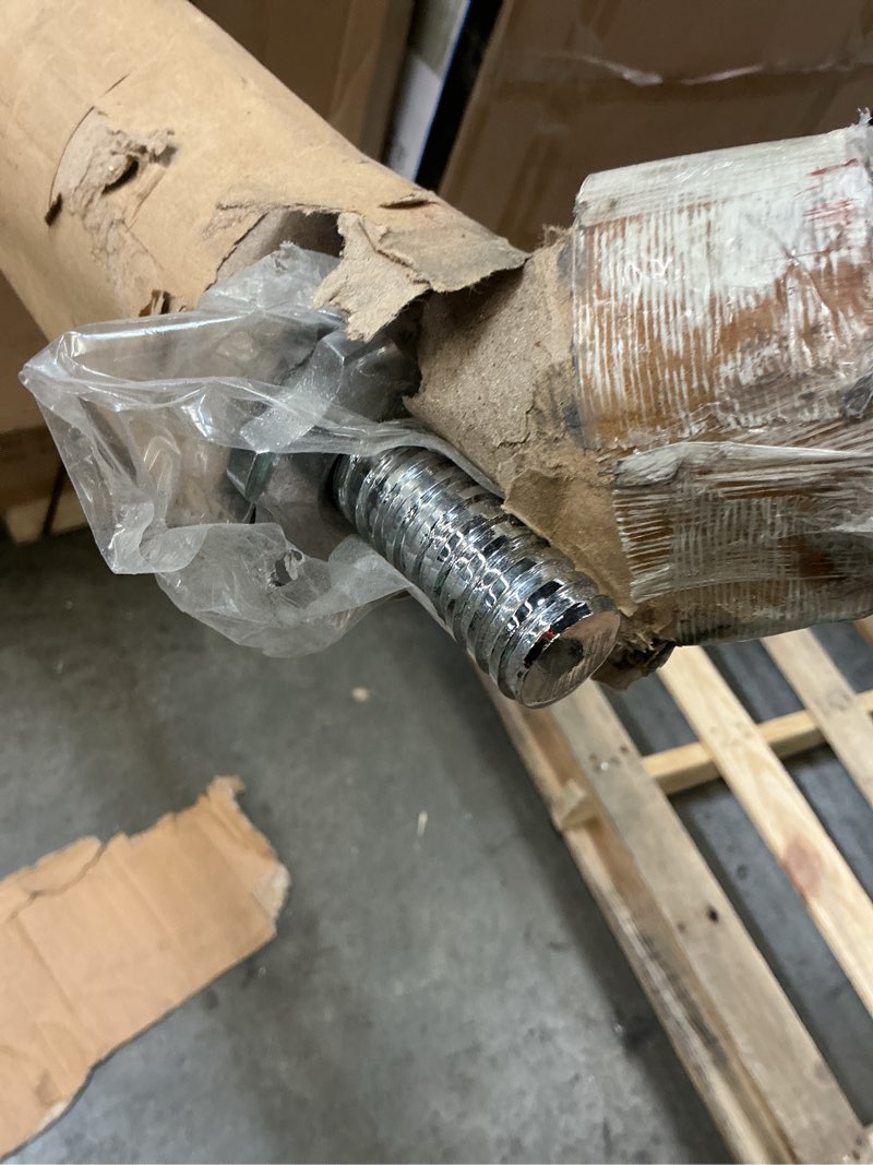 Condition photo showing Good Condition for 72 inch straight barbell bar - 1 inch standard weight lifting bar for home gym strength training - 480 lb capacity for deadlift, hip thrust, bicep curl, lunge & row - includes 2 locknuts