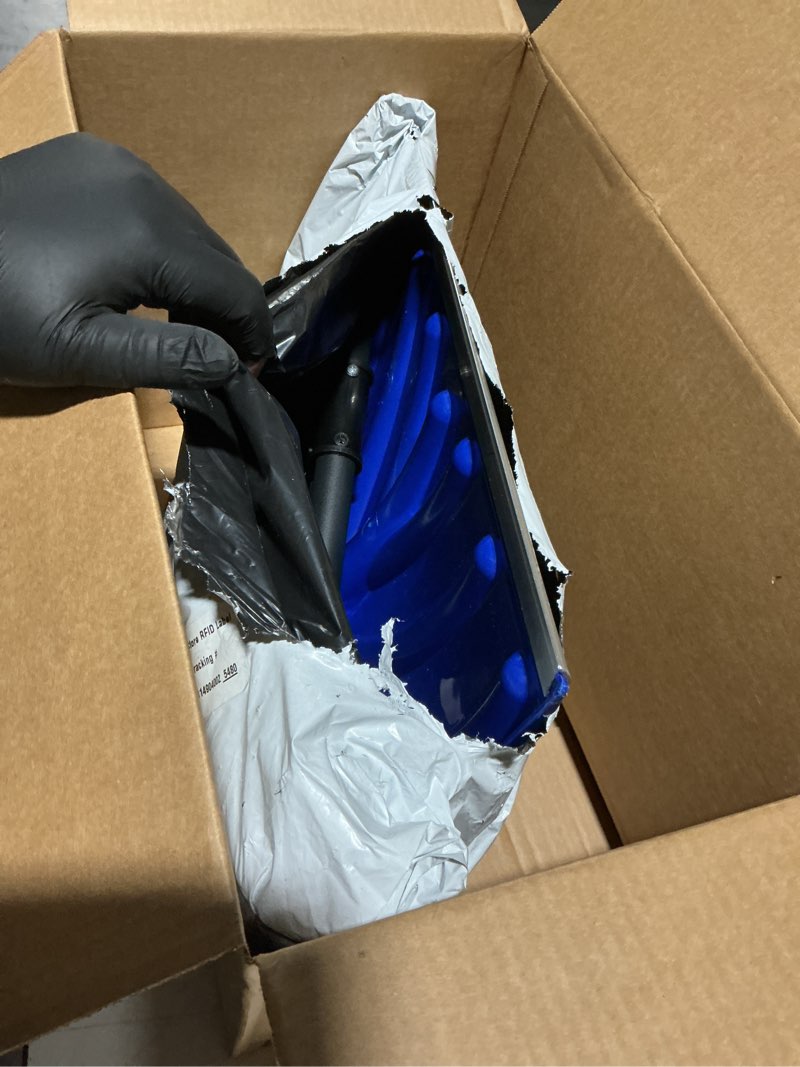 Condition photo showing Good Condition for Snow Shovel, 18x13 Inch Blade with Assisted D-Ring Aluminum Handle for Efficient Shoveling, 3.5LBS Lightweight, for Driveway, Garden, Patio, Walkway & Outdoor Camping Use, Blue Blue|Aluminum