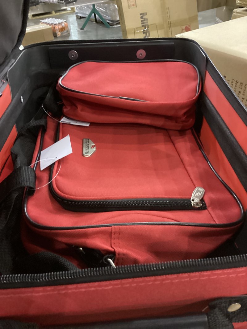 Condition photo showing Good Condition for Travelers Club Euro 3-Piece Carry-On Luggage Set, Red 3-Piece Set red