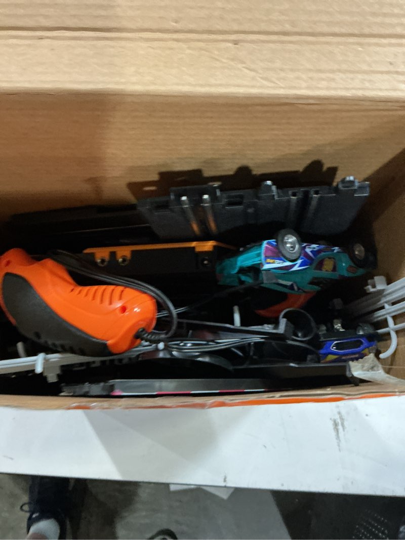 Condition photo showing New/Like New for Electric Slot Car Race Track Sets - 1:43 Race Car Track Sets with 4 Slot Cars with Headlights, 2 Hand Controllers, Dual Racing Game Lap Counter, Birthday, Toys for Kids